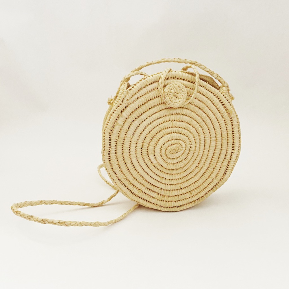 Straw Crossbody Bag Weave Shoulder Bag Round